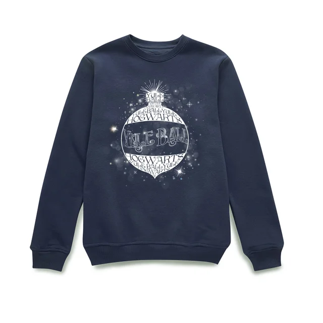 Harry Potter Yule Ball Baubel Christmas Jumper - Navy