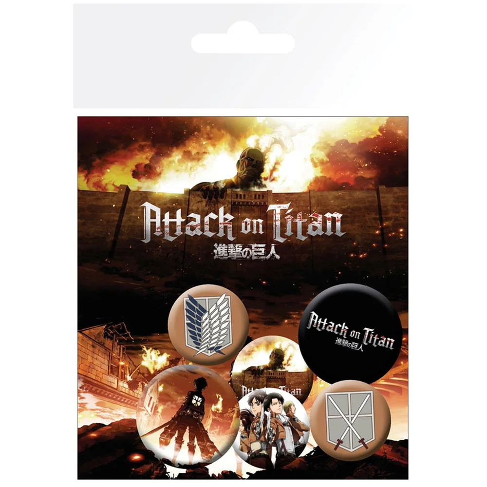 Attack on Titan Characters Badge Pack Image 1