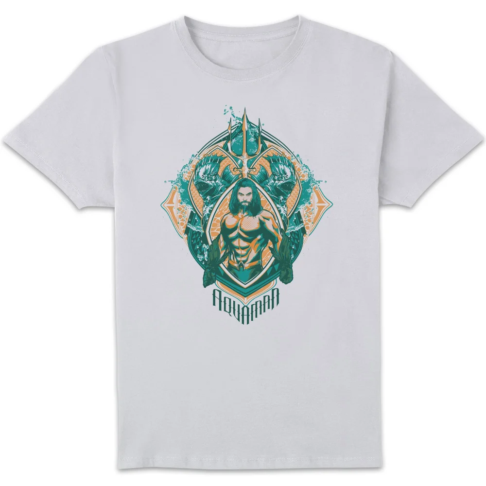 Aquaman Seven Kingdoms Men's T-Shirt - White - S Image 1