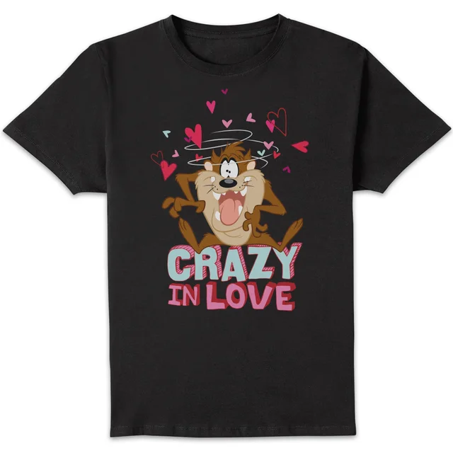 Looney Tunes Crazy In Love Taz Men's T-Shirt - Black