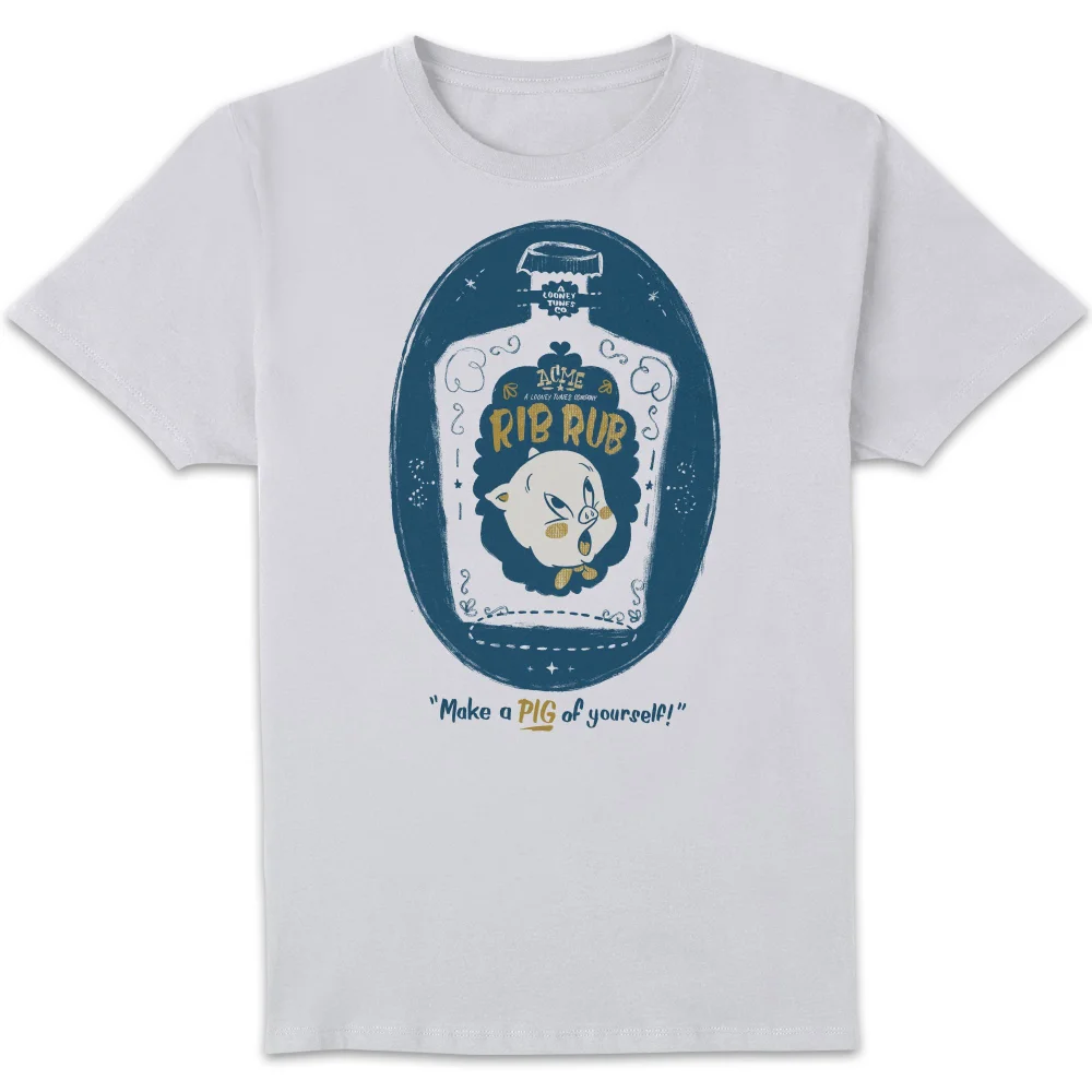 Looney Tunes ACME Rib Rub Men's T-Shirt - White - S Image 1
