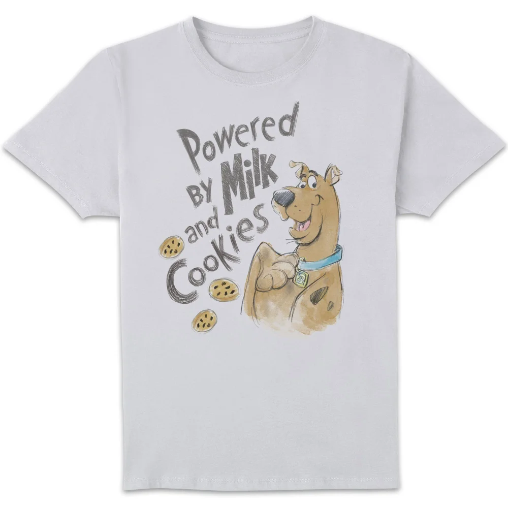 Scooby Doo Powered By Milk And Cookies Men's T-Shirt - White - S Image 1