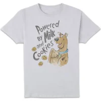 Scooby Doo Powered By Milk And Cookies Men's T-Shirt - White - undefined undefined