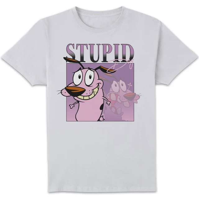 Cartoon Network Spin-Off Courage The Cowardly Dog 90's Photoshoot T-Shirt - White