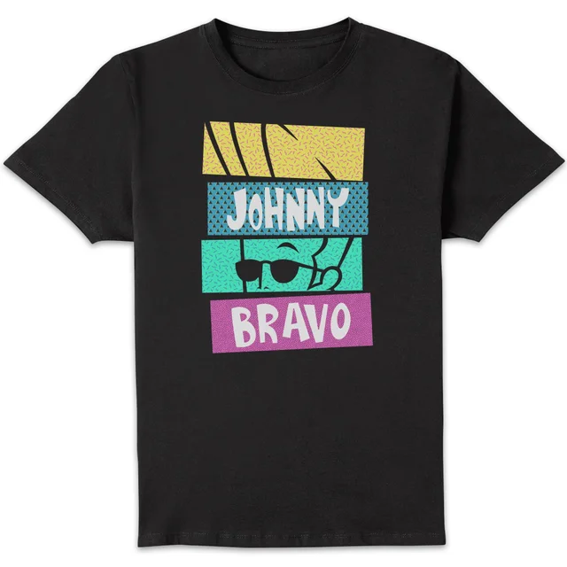 Cartoon Network Spin-Off Johnny Bravo 90's Slices T-Shirt - Black