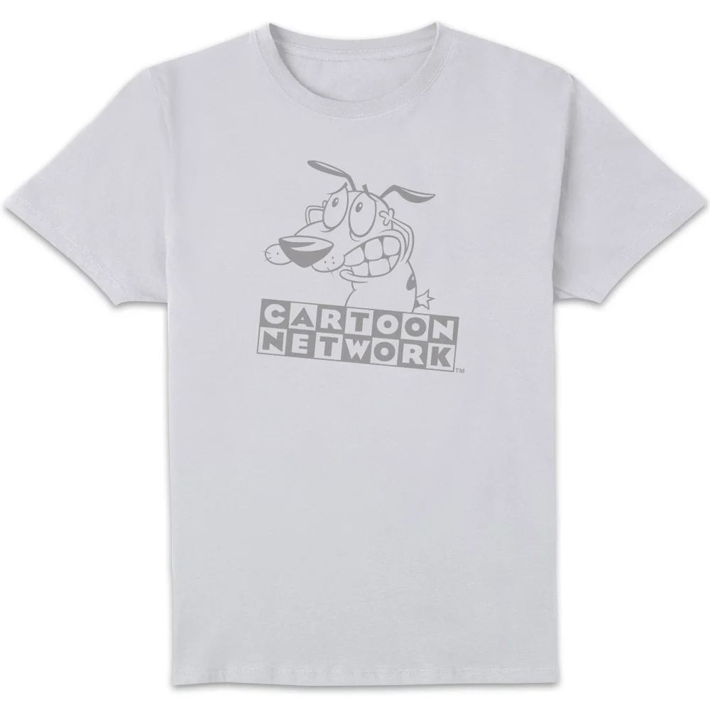 Courage The Cowardly Dog Outline Men's T-Shirt - White - S Image 1