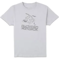 Courage The Cowardly Dog Outline Men's T-Shirt - White - undefined undefined