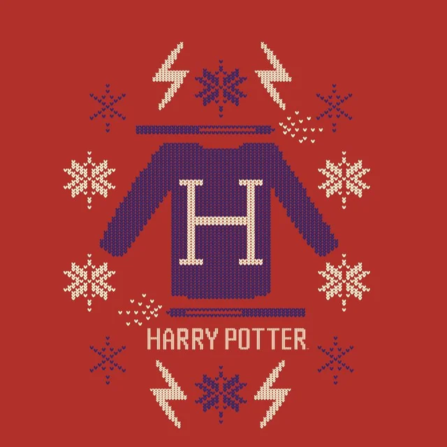 Harry Potter Christmas Sweater Men's T-Shirt - Red