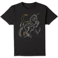 Harry Potter Unicorn Men's T-Shirt - Black - undefined undefined