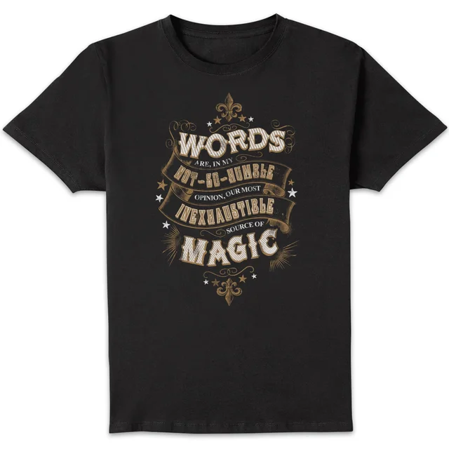 Harry Potter Words Are, In My Not So Humble Opinion Men's T-Shirt - Black