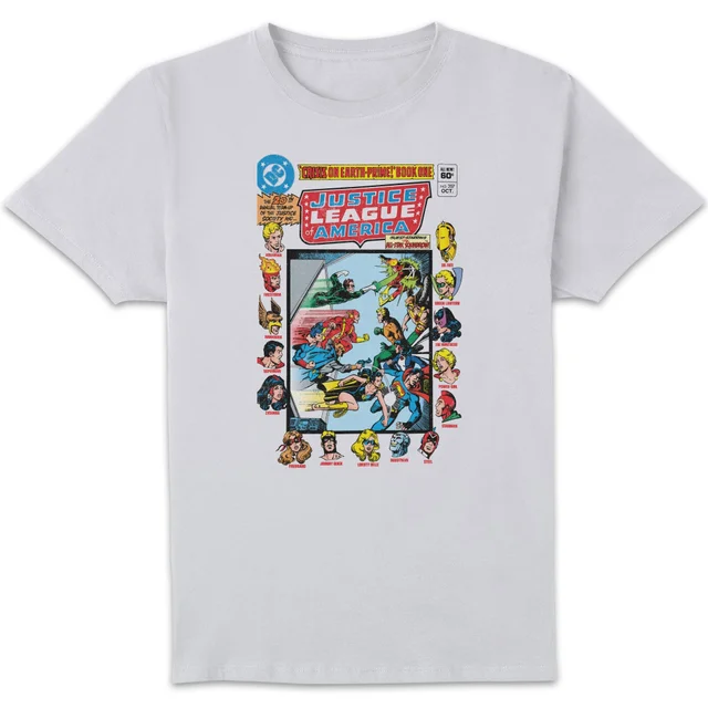 Justice League Crisis On Earth-Prime Cover Men's T-Shirt - White