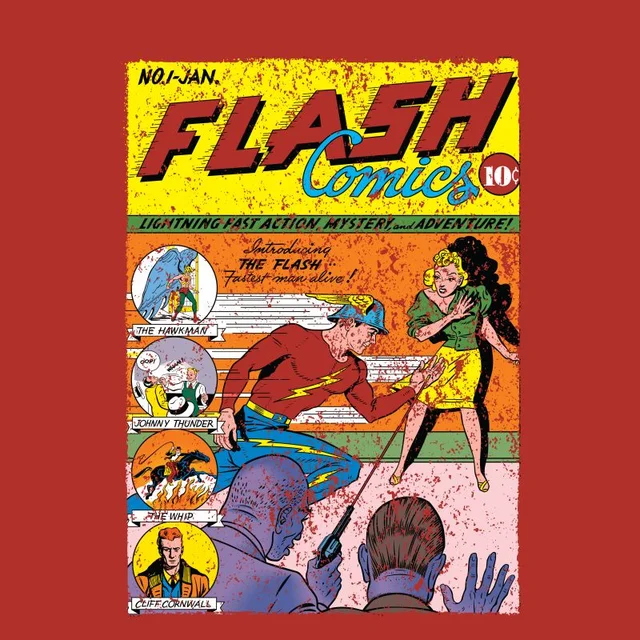 Justice League The Flash Issue One Men's T-Shirt - Red