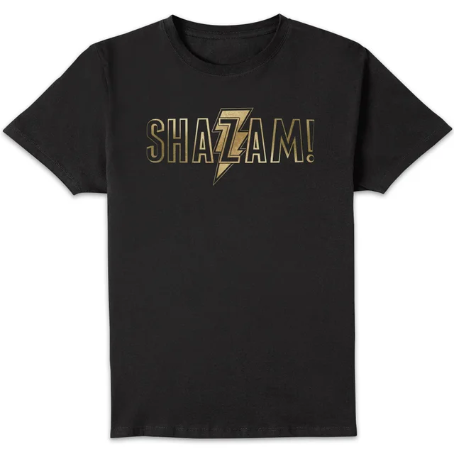 Shazam Gold Logo Men's T-Shirt - Black