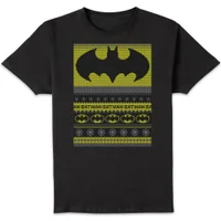 DC Comics Batman Men's Christmas T-Shirt in Black