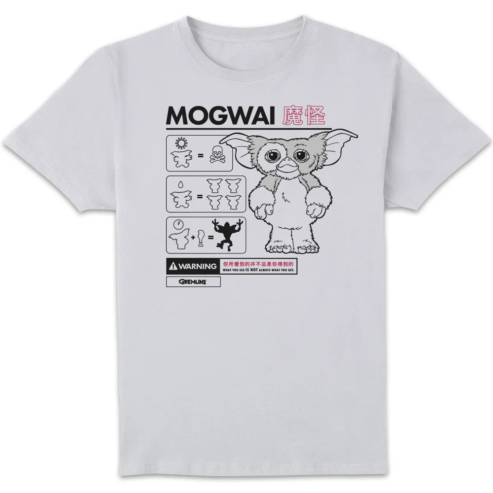 Gremlins Mogwai Instructional Men's T-Shirt - White - S Image 1