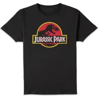 Classic Jurassic Park Logo Men's T-Shirt - Black - undefined undefined