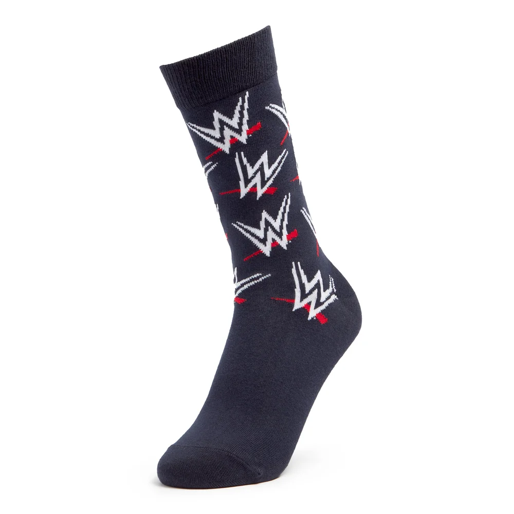 Men's WWE Logo Socks - Navy - UK 8-11 Image 1