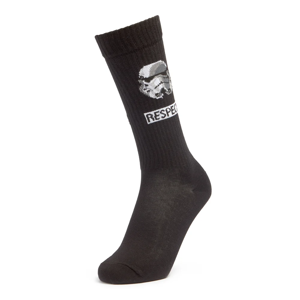 Men's Storm Trooper Face Sports Socks - Black - UK 4-7.5 Image 1