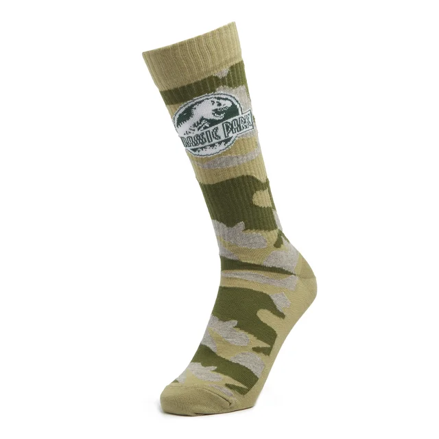 Men's Jurassic Park Camo Sports Socks - Khaki