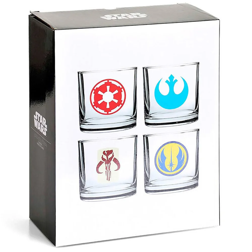 Star Wars Glasses Set of 4 Classic Logos Image 1