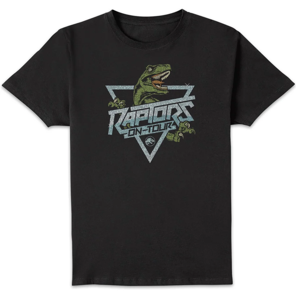Jurassic Park Raptors On Tour Stroke Men's T-Shirt - Black - S Image 1