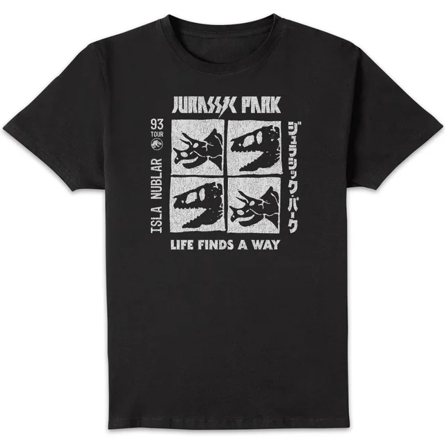 Jurassic Park The Faces Men's T-Shirt - Black
