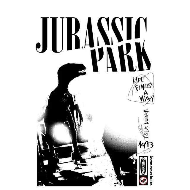 Jurassic Park Isla Nublar Punk Men's T-Shirt - White