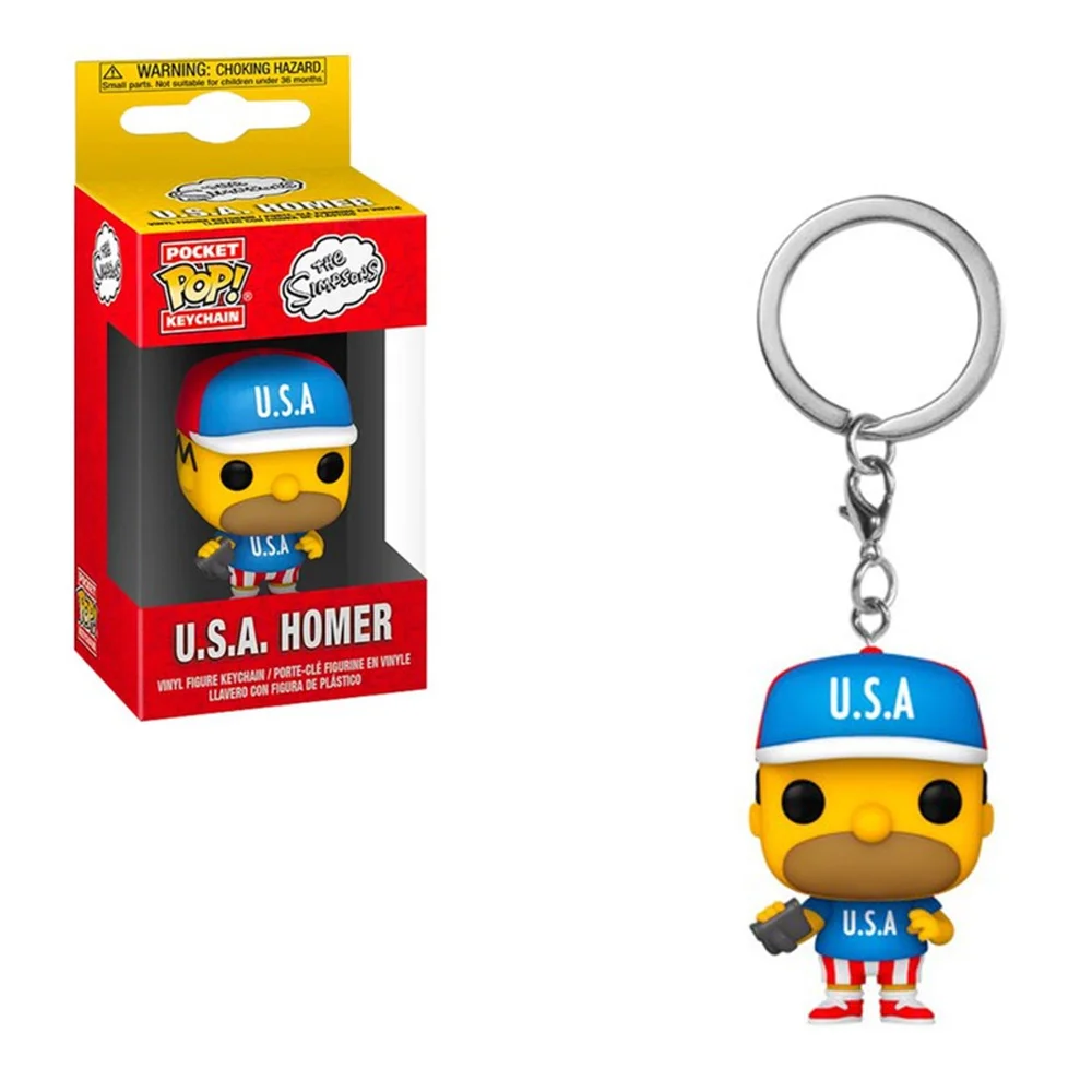The Simpsons USA Homer Pop! Keychain Image 1