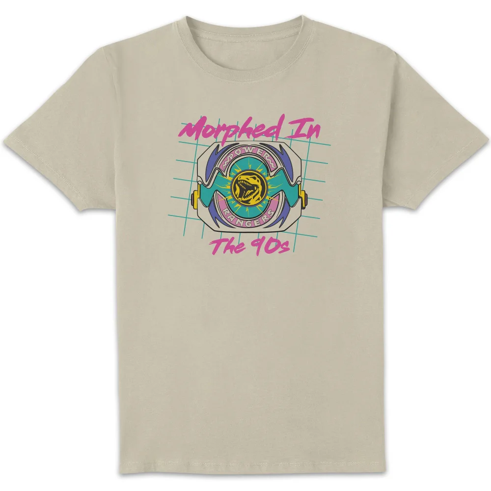 Power Rangers Morphed Into 90's Unisex T-Shirt - White Vintage Wash - XL - White Vintage Wash Image 1