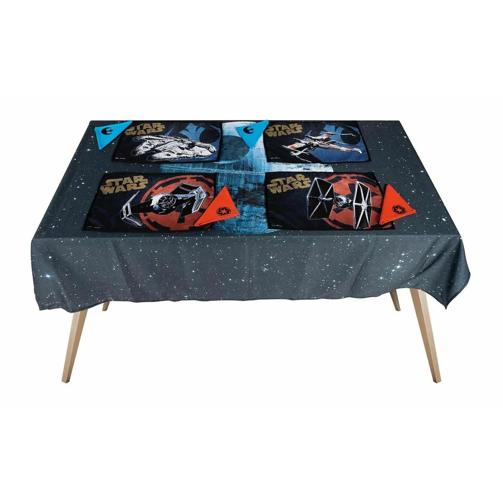Death Star Star Wars Fabric Tablecloth Set (includes 4 Placemats and 4 Napkins) Image 1