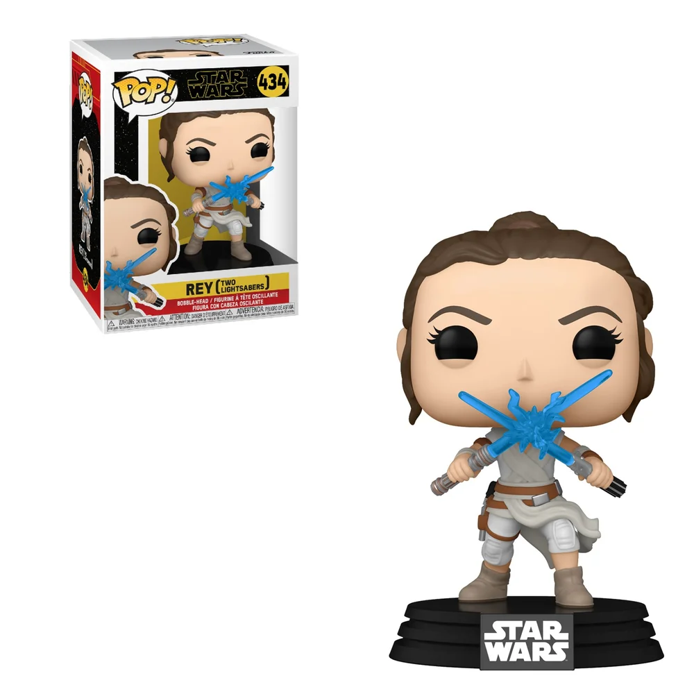 Star Wars The Rise of Skywalker Rey w/ 2 Lightsabers Funko Pop Vinyl Image 1