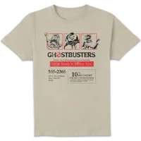Ghostbusters Flyer Unisex T-Shirt - White Vintage Wash - undefined undefined
