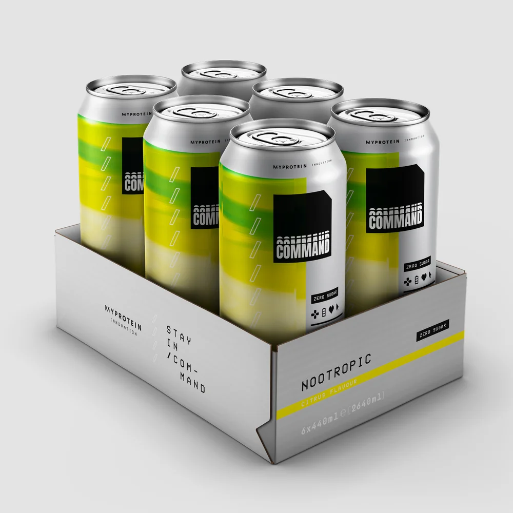 Command Energy Cans, Citrus, 6 x 440ml Image 1
