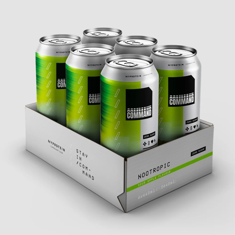 Command Energy Cans, Sour Apple, 6 x 440ml Image 1