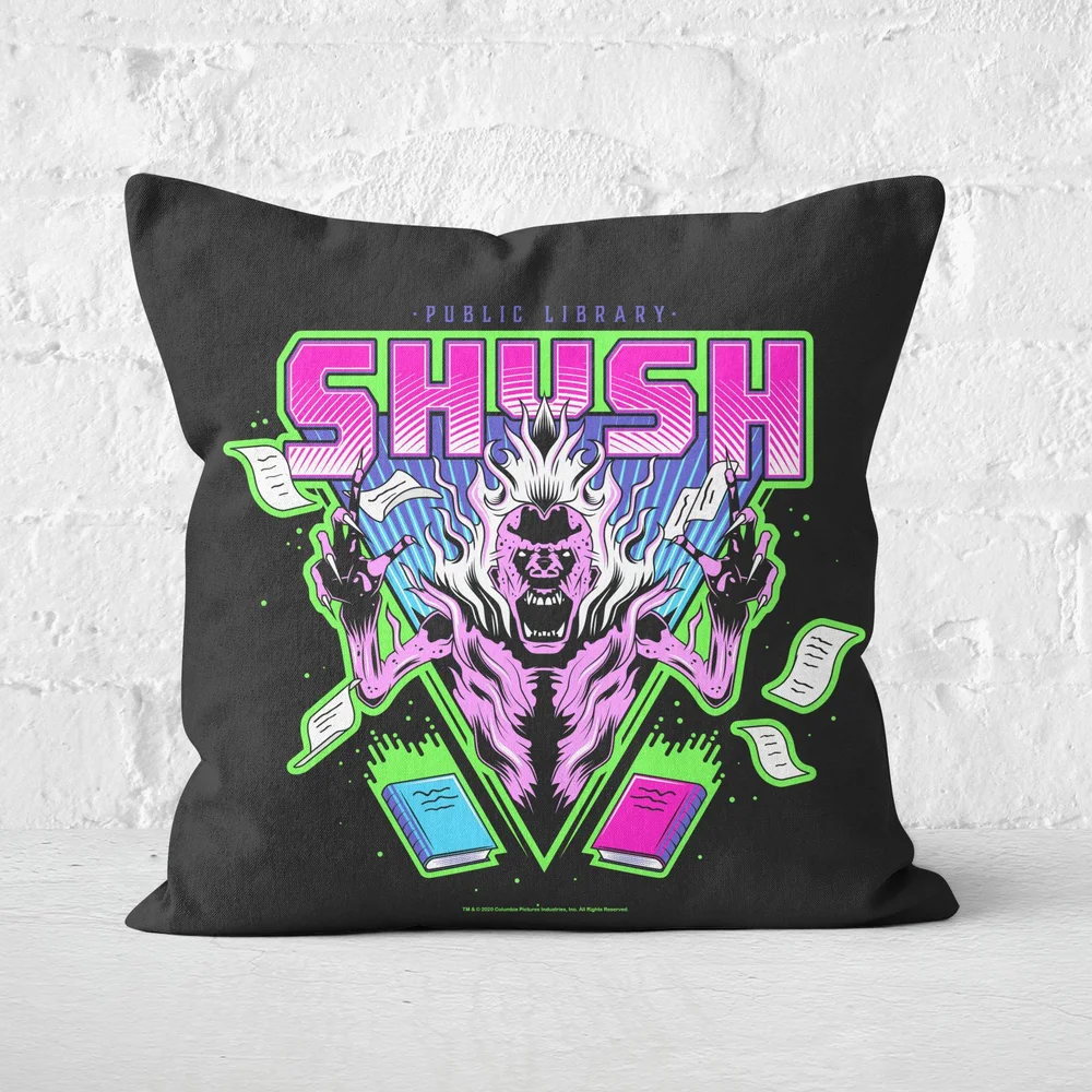 Ghostbusters 80's Neo Square Cushion - 40x40cm - Soft Touch Image 1