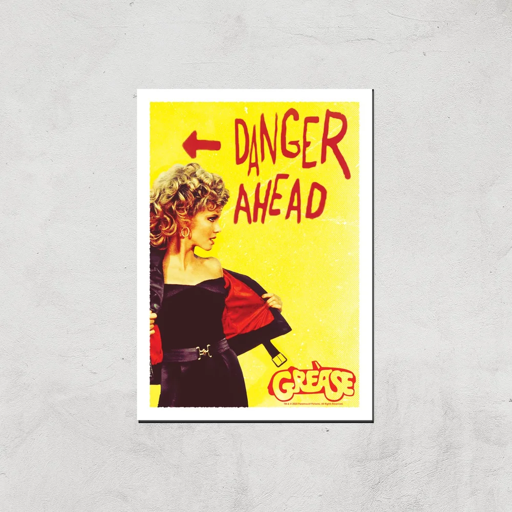 Grease Danger Road Giclee Art Print - A4 - Print Only Image 1