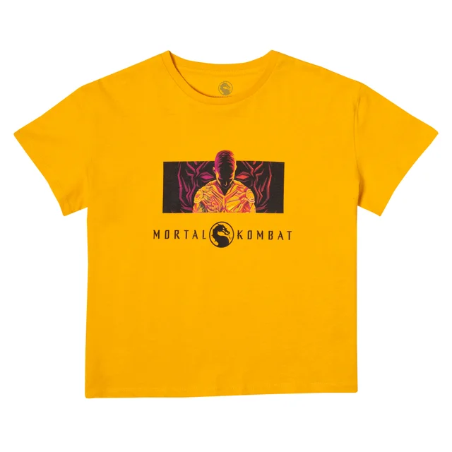 Mortal Kombat Women's Cropped T-Shirt - Mustard