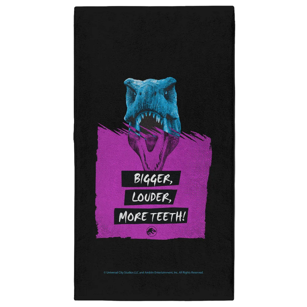 Jurassic Park Bigger Louder More Teeth - Fitness Towel Image 1