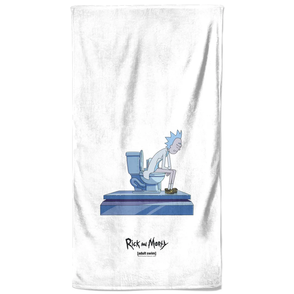 Rick and Morty King Of Shit Toilet Beach Towel Image 1