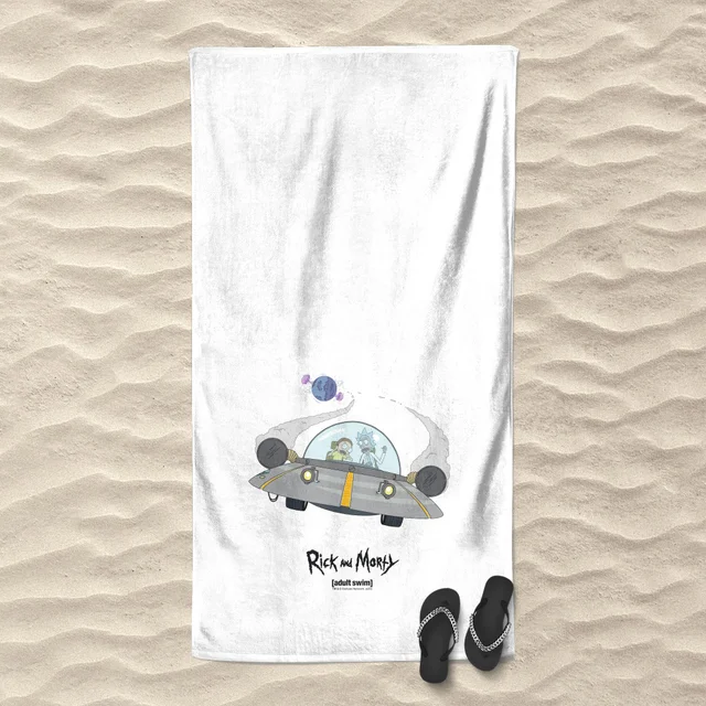 Rick and Morty Spaceship Beach Towel