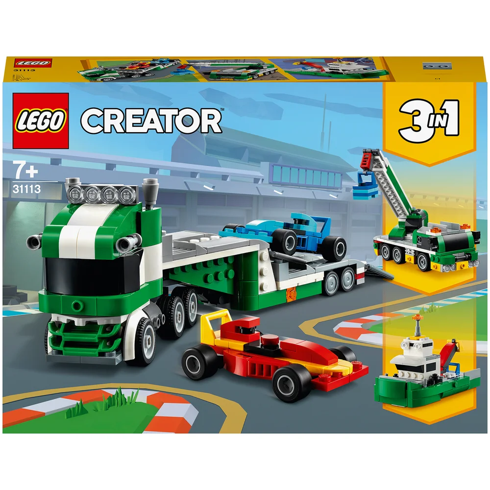 LEGO Creator: 3 in 1 Race Car Transporter Building Set (31113) Image 1