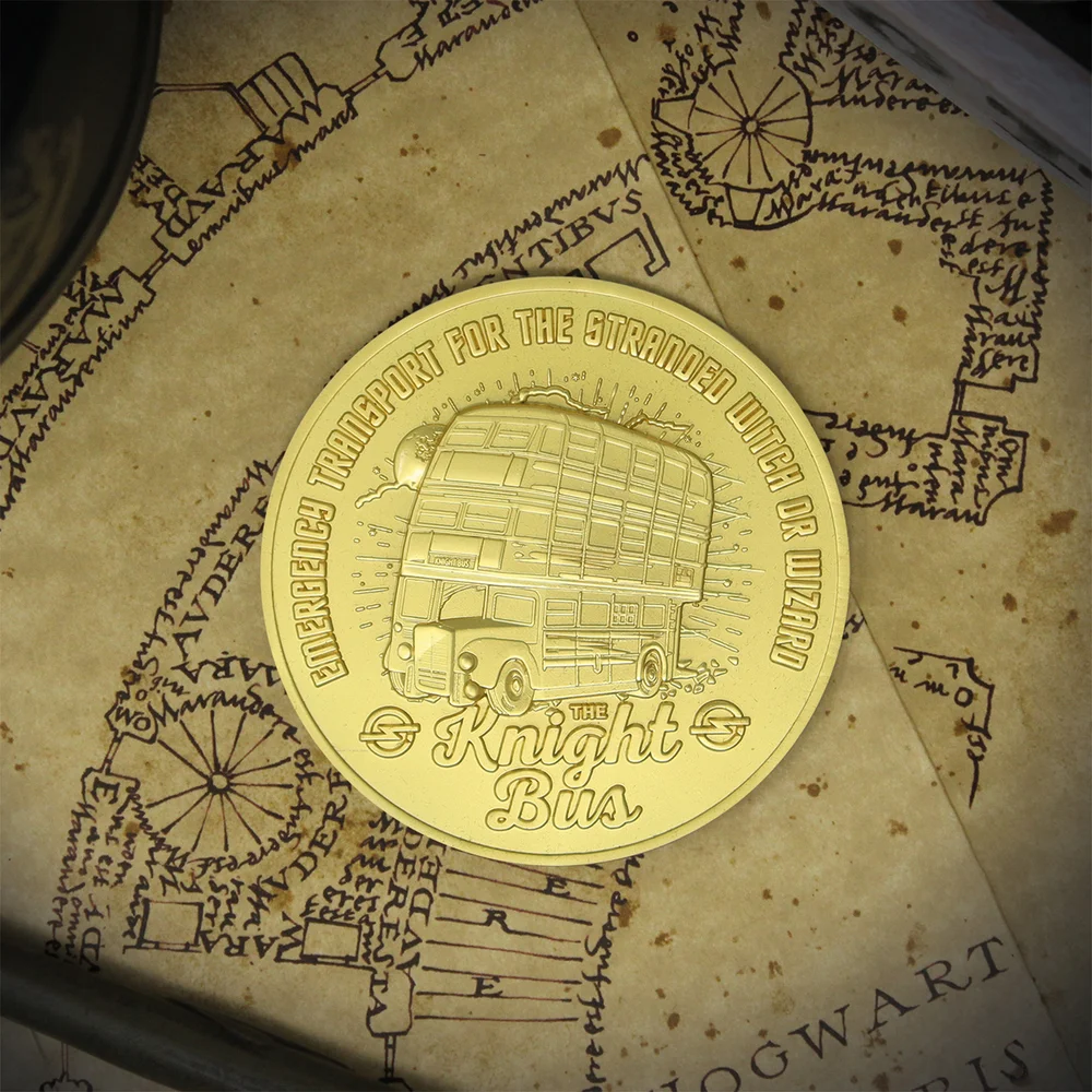 Harry Potter 24k Gold Plated Knight Bus Limited Edition Medallion - Zavvi Exclusive by DUST! Image 1