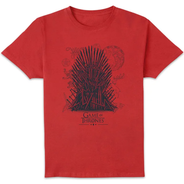 Game of Thrones The Iron Throne Men's T-Shirt - Red
