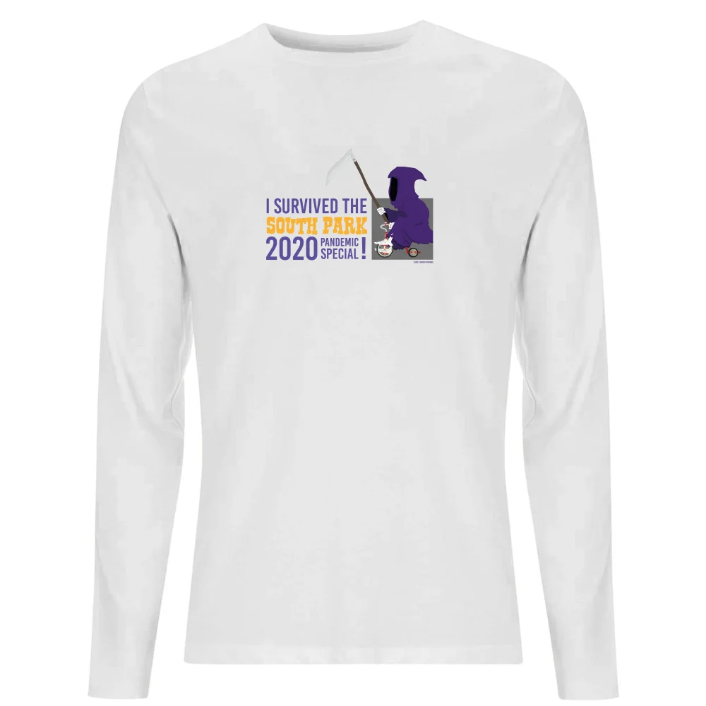 South Park I Survived The Pandemic Special Long Sleeve Unisex Long Sleeve T-Shirt - White - S Image 1