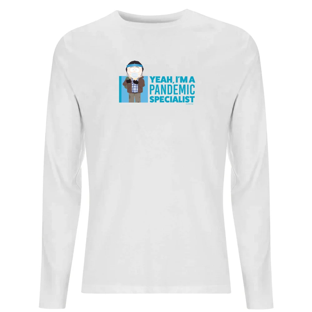 South Park Randy Pandemic Specialist Long Sleeve Unisex Long Sleeve T-Shirt - White - S Image 1