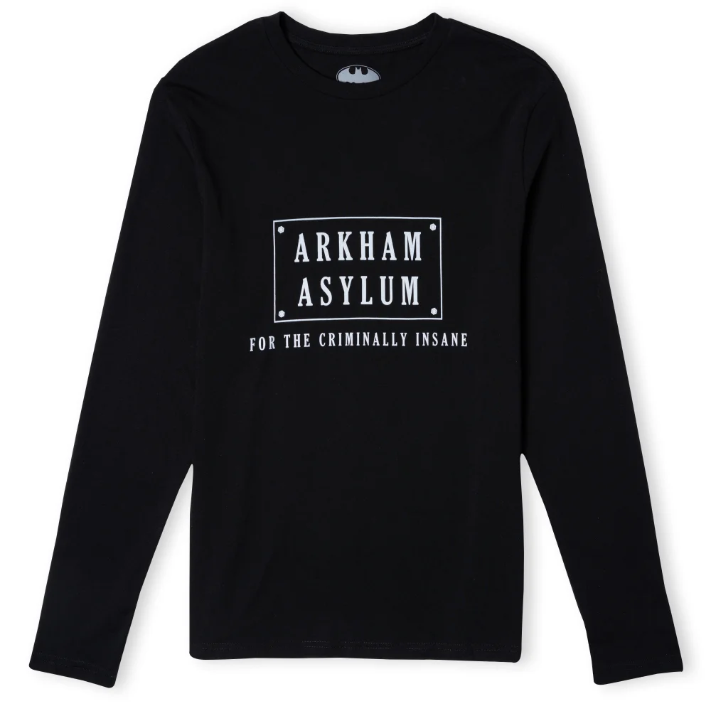 Batman Villains Arkham Asylum Unisex Long Sleeve T-Shirt - Black - XS Image 1