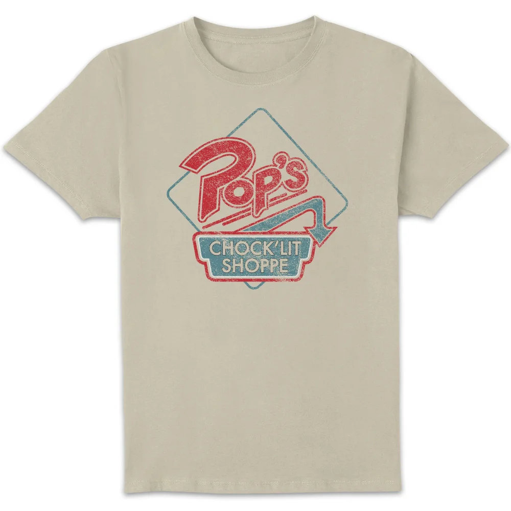 Riverdale Pop's Choclit Shop Unisex T-Shirt - White Vintage Wash - M Image 1