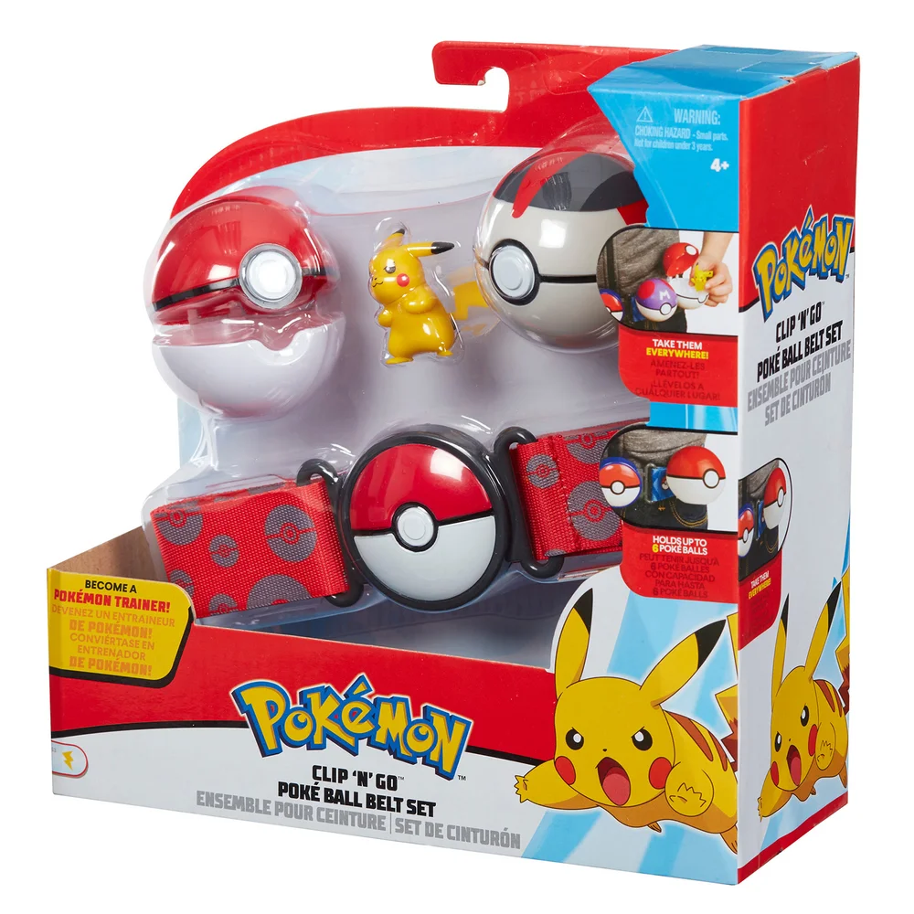 Pokémon Clip 'N' Go Pikachu Poke Ball Belt Set Image 1