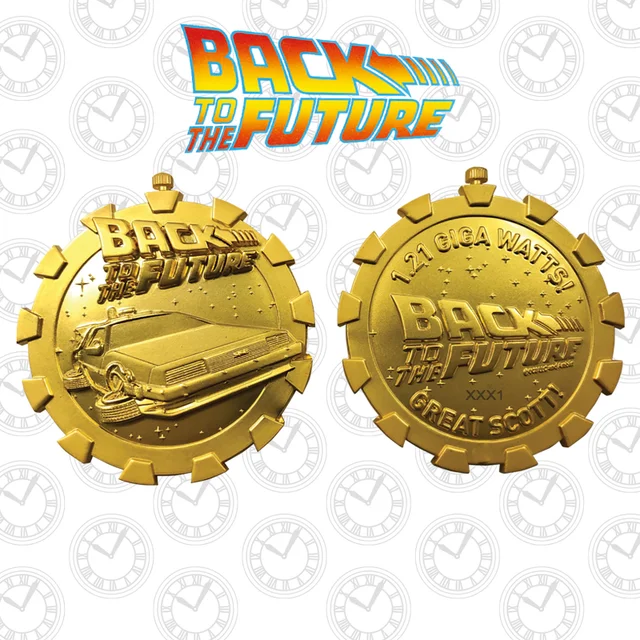 Back to the Future 24k Gold Plated Stopwatch Limited Edition Medallion - Zavvi Exclusive