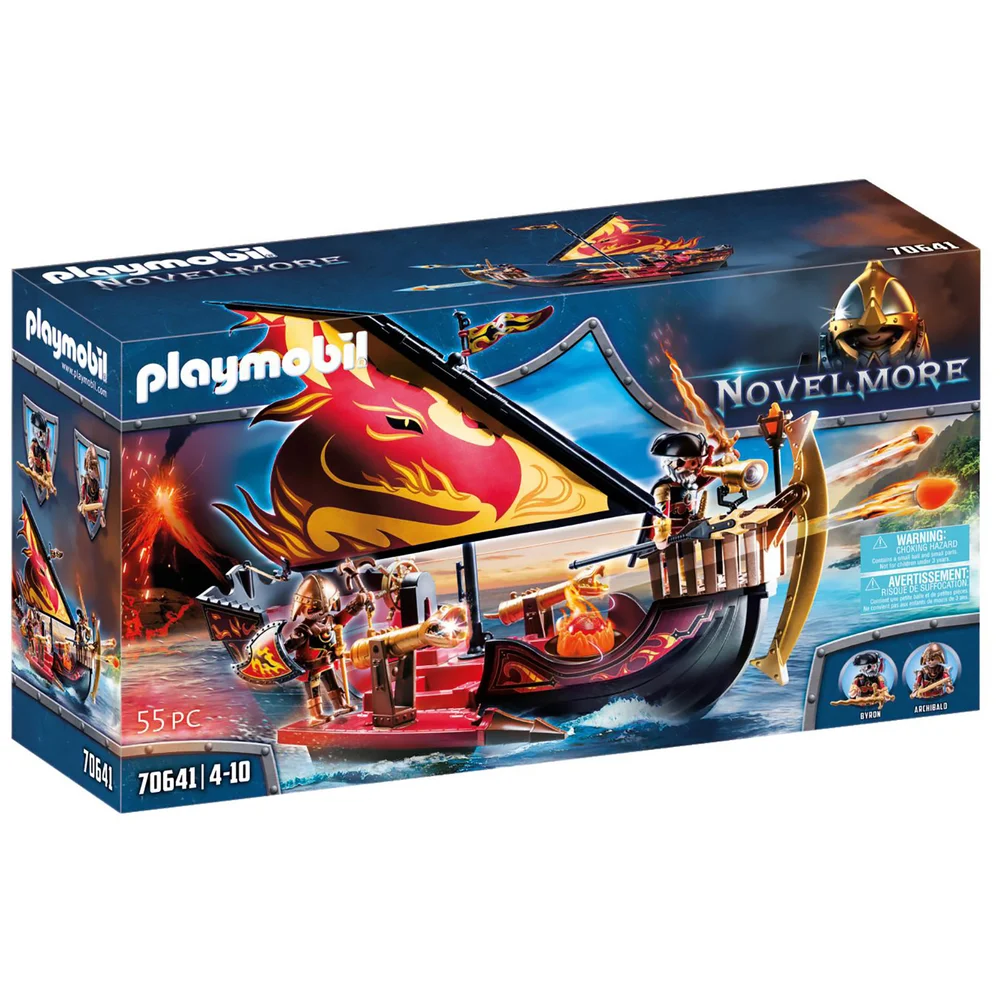 Playmobil Novelmore Knights Burnham Raiders Fire Ship (70641) Image 1